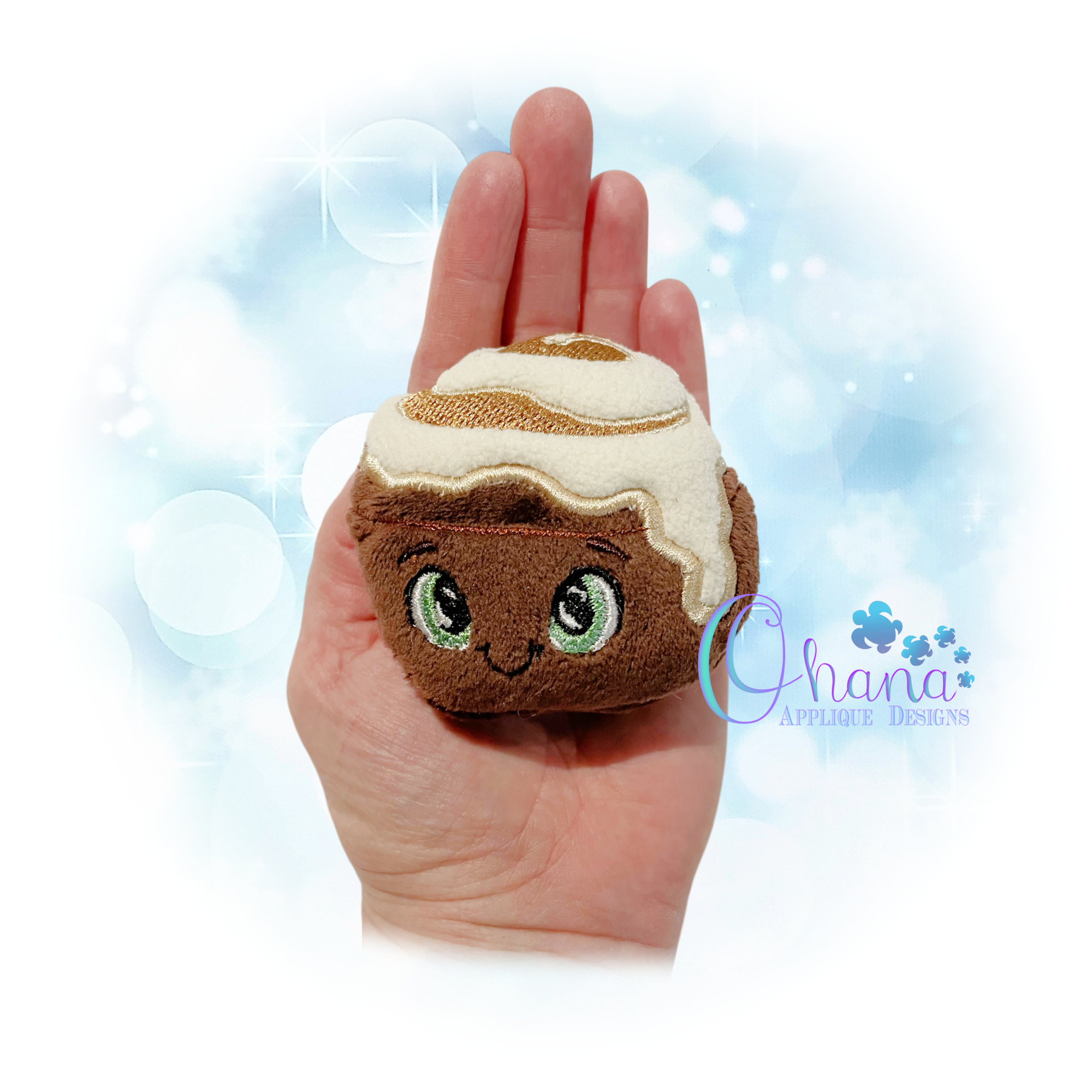 Cinnamon Bun Stuffie Embroidery