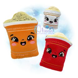 Cup of Ramen Stuffie Embroidery