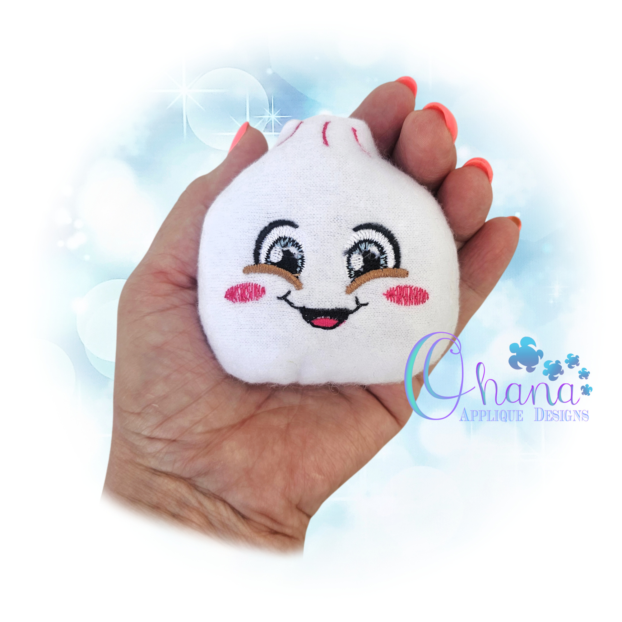 Dumpling Stuffie Embroidery Design