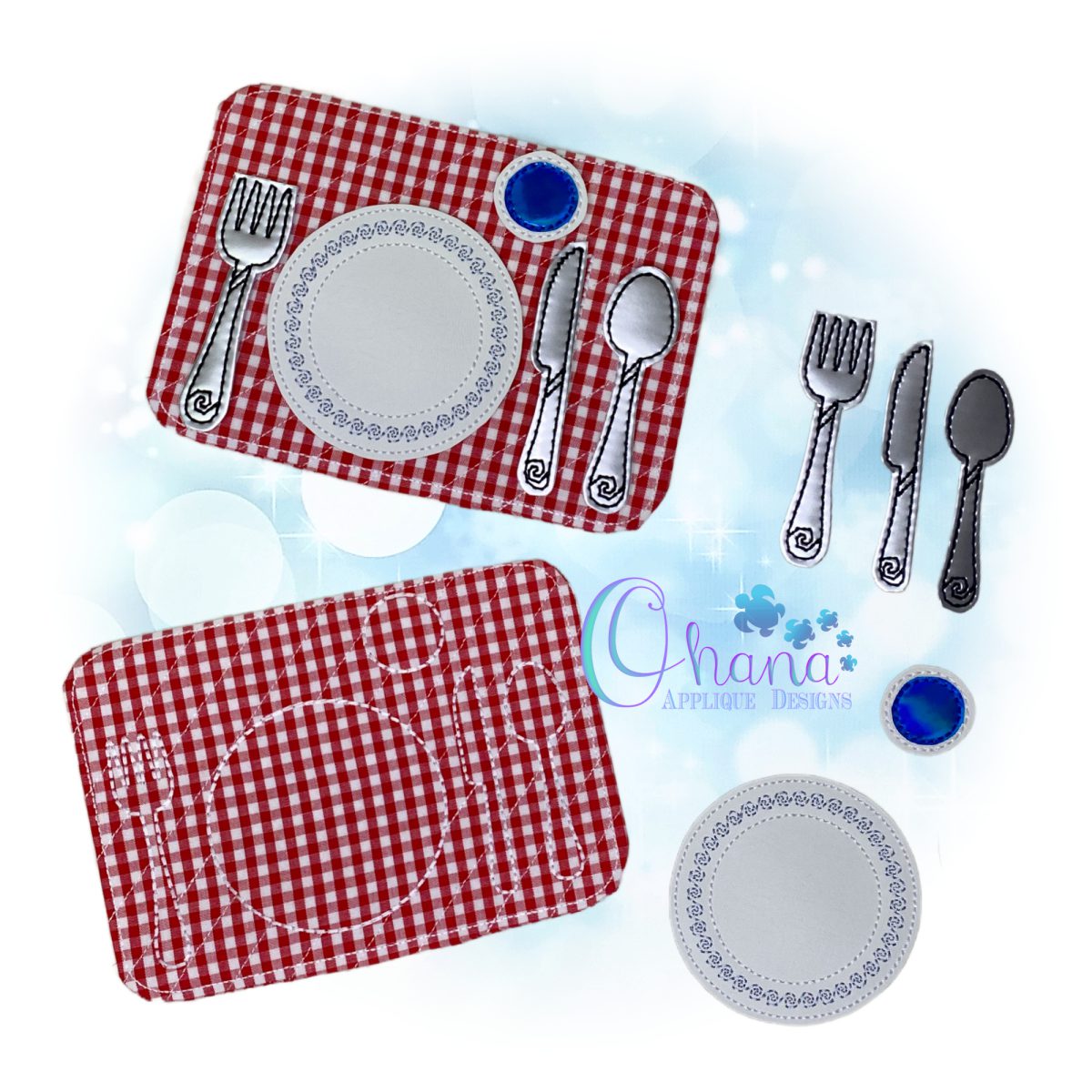 OAD 2605 Placemat Play Set 2000 AE Placement Play Set Embroidery