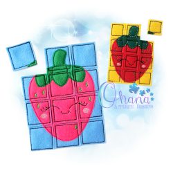 Strawberry Puzzle Embroidery Design