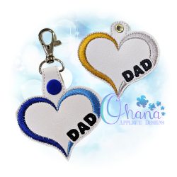 Dad Heart Key Chain