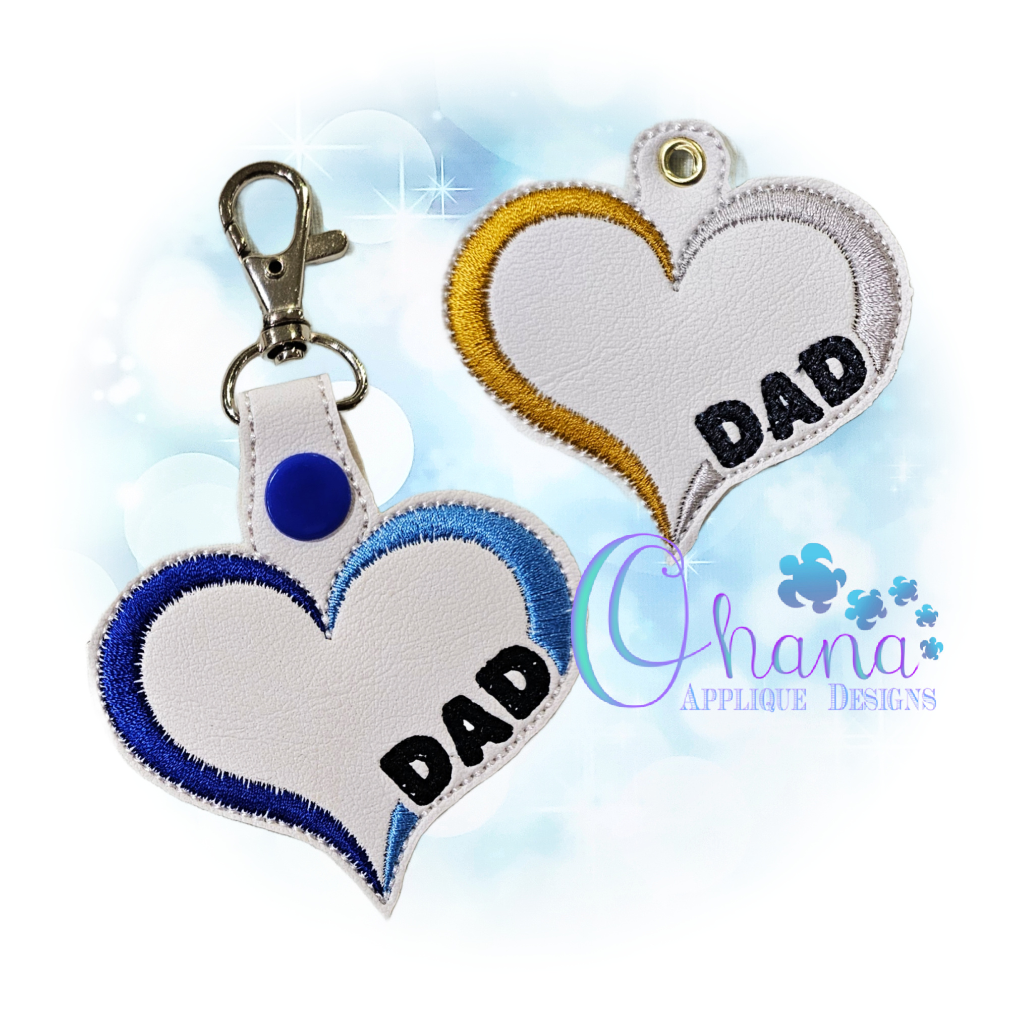 OAD 2605 Dad Heart KC 2000 RK Dad Heart Key Chain