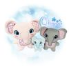 OAD 2605 Elephant Cuddlekins 2000 LA Elephant CuddleKins Stuffie Embroidery