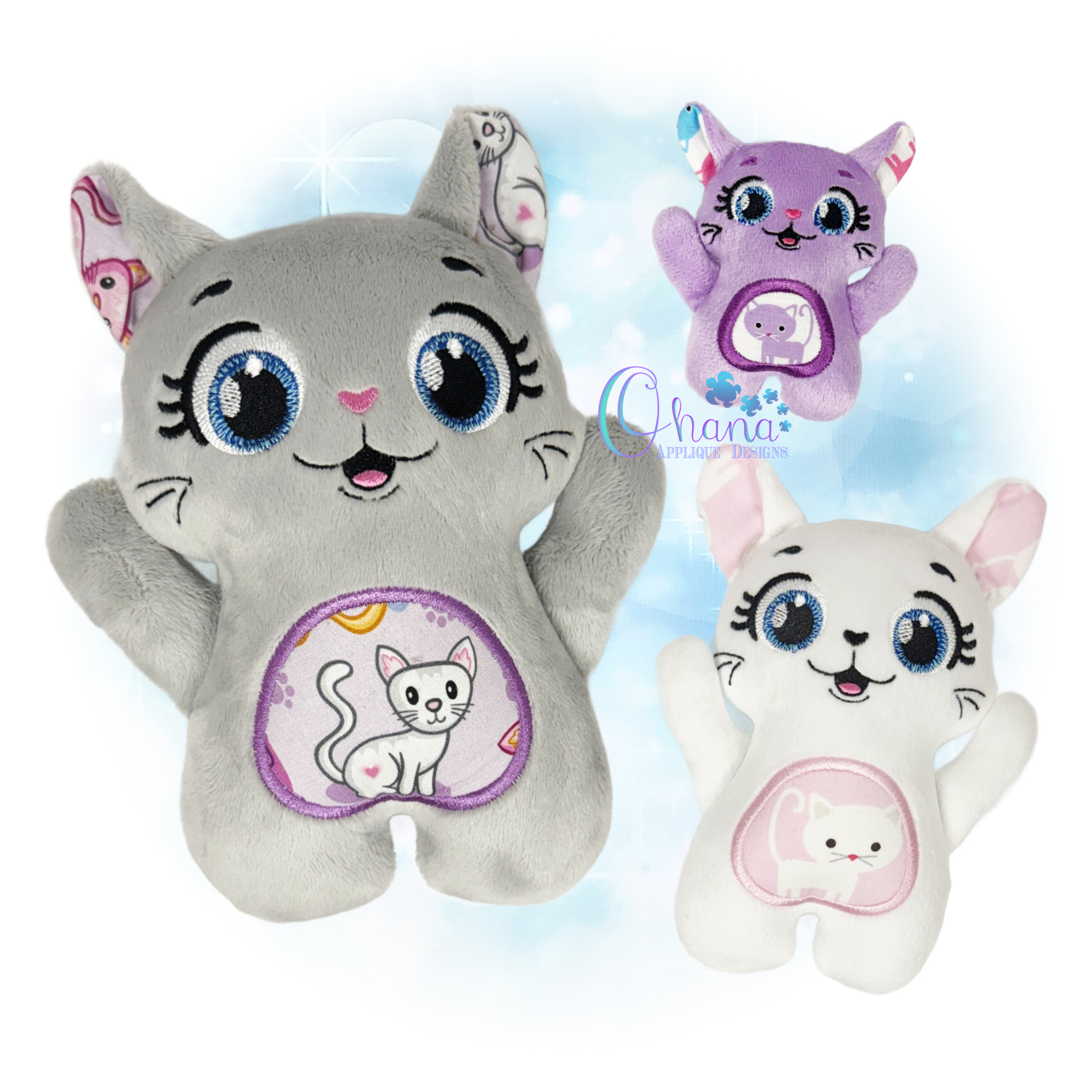 OAD 2605 Huggable Cat Stuffie 2000 LA Huggable Cat Stuffie Embroidery