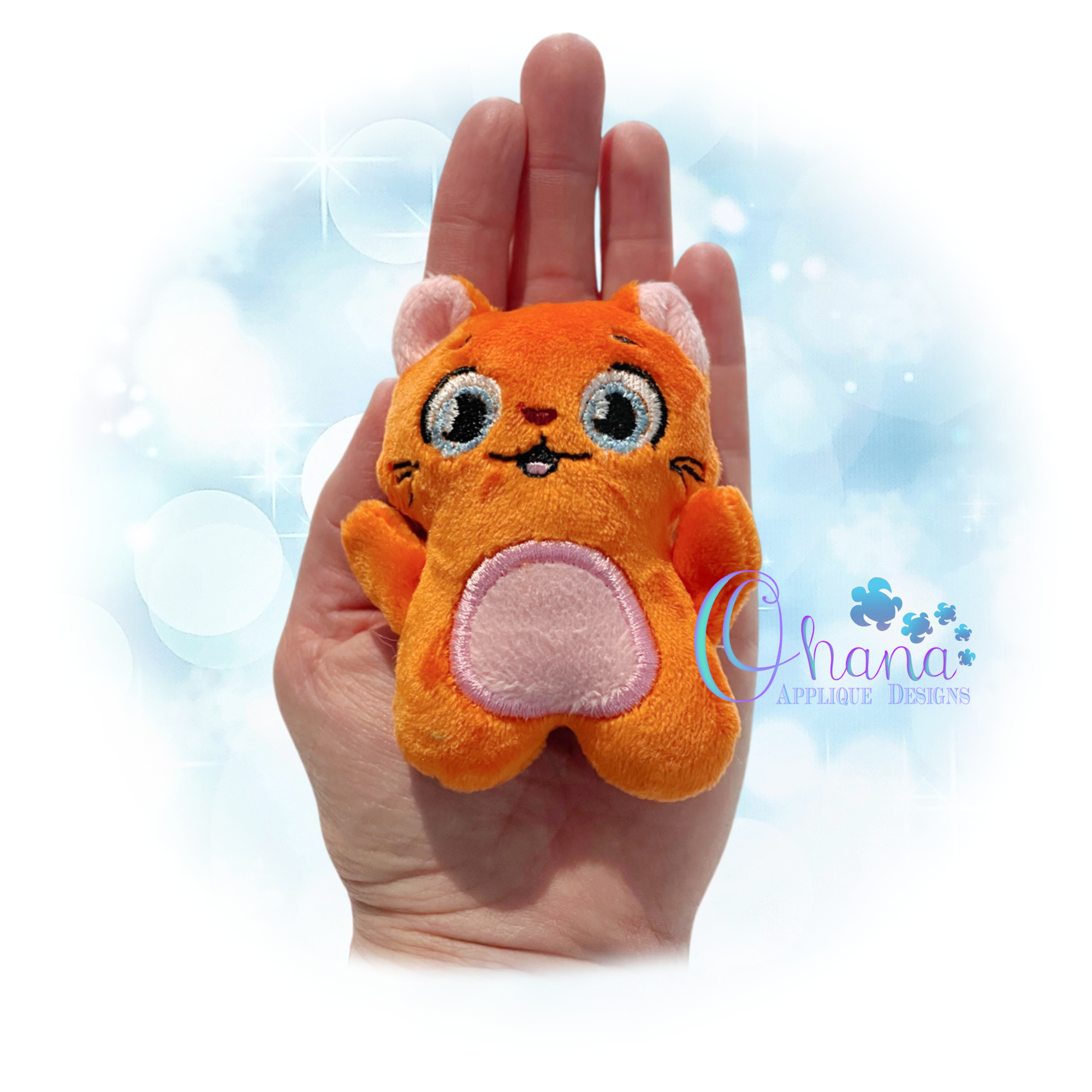 OAD 2605 Huggable Cat Stuffie 44 2000 SL Huggable Cat Stuffie Embroidery