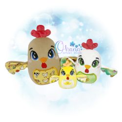 Chicken Egglet Stuffie Embroidery