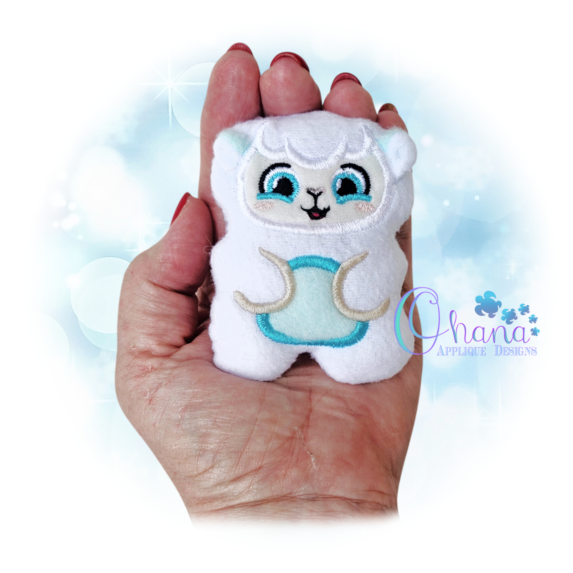 Chubby Lamb Stuffie Embroidery