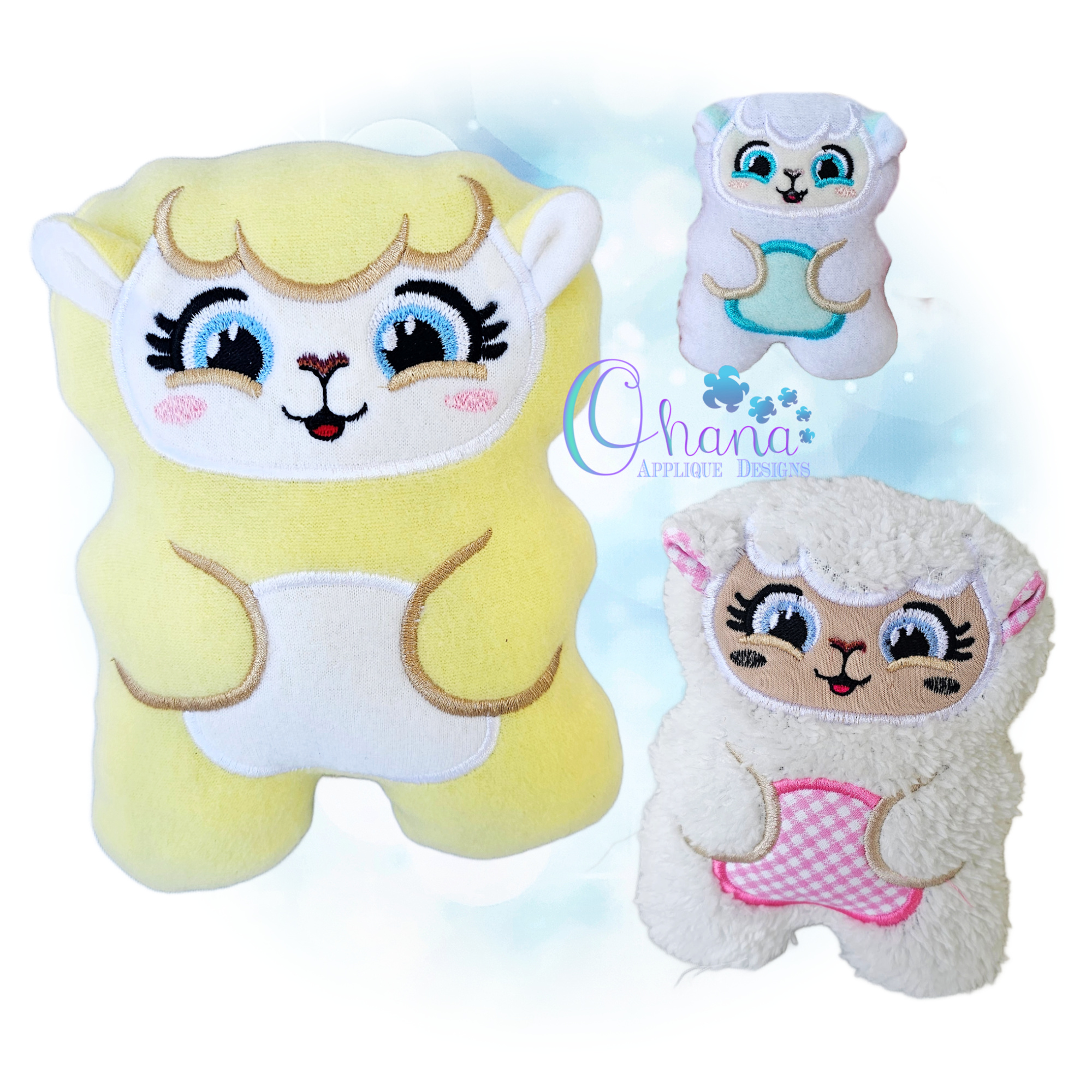 Chubby Lamb Stuffie Embroidery