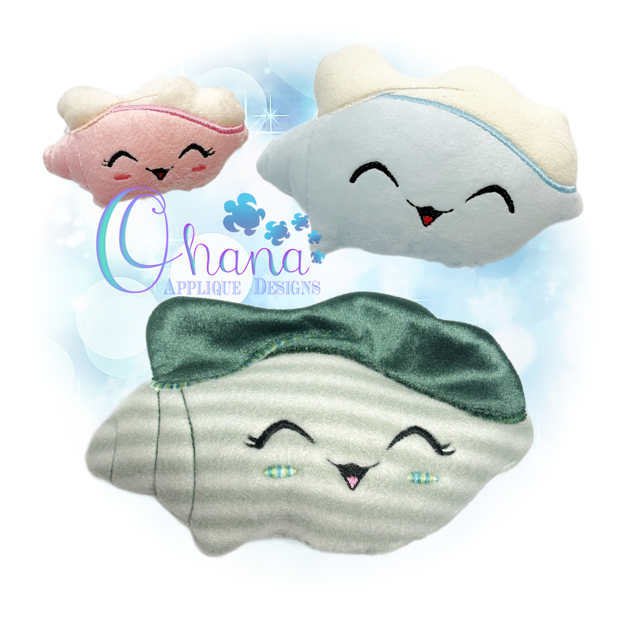 OAD 2606 Conch Shell 2000 SL M Conch Seashell Stuffie Embroidery