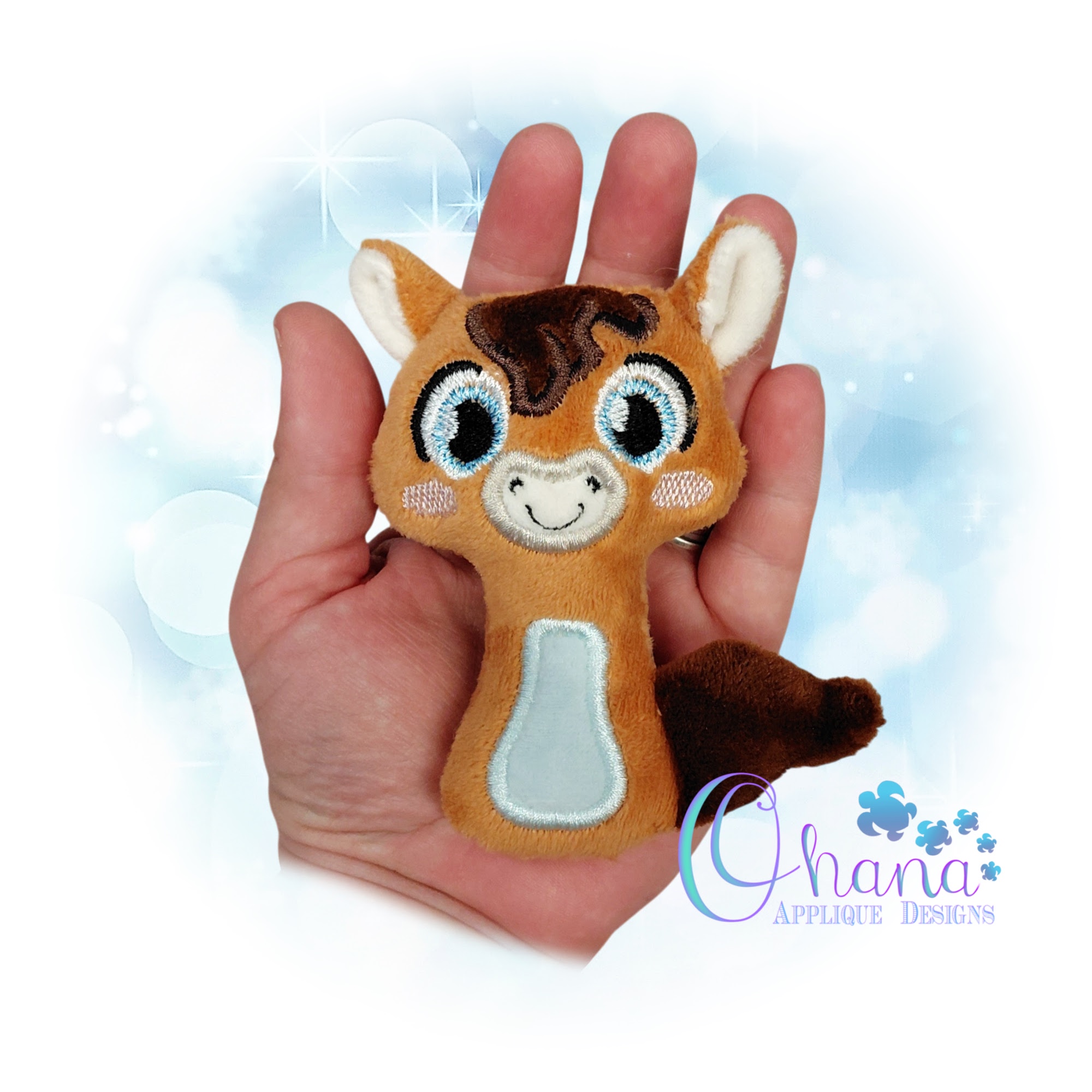 OAD 2606 Huggable Horse Rattle 44 2000 HK Huggable Horse Rattle Embroidery