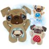 OAD 2606 Huggable Pug Stuffie 2000 LA RK Huggable Pug Stuffie Embroidery