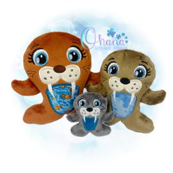 Huggable Walrus Stuffie Embroidery