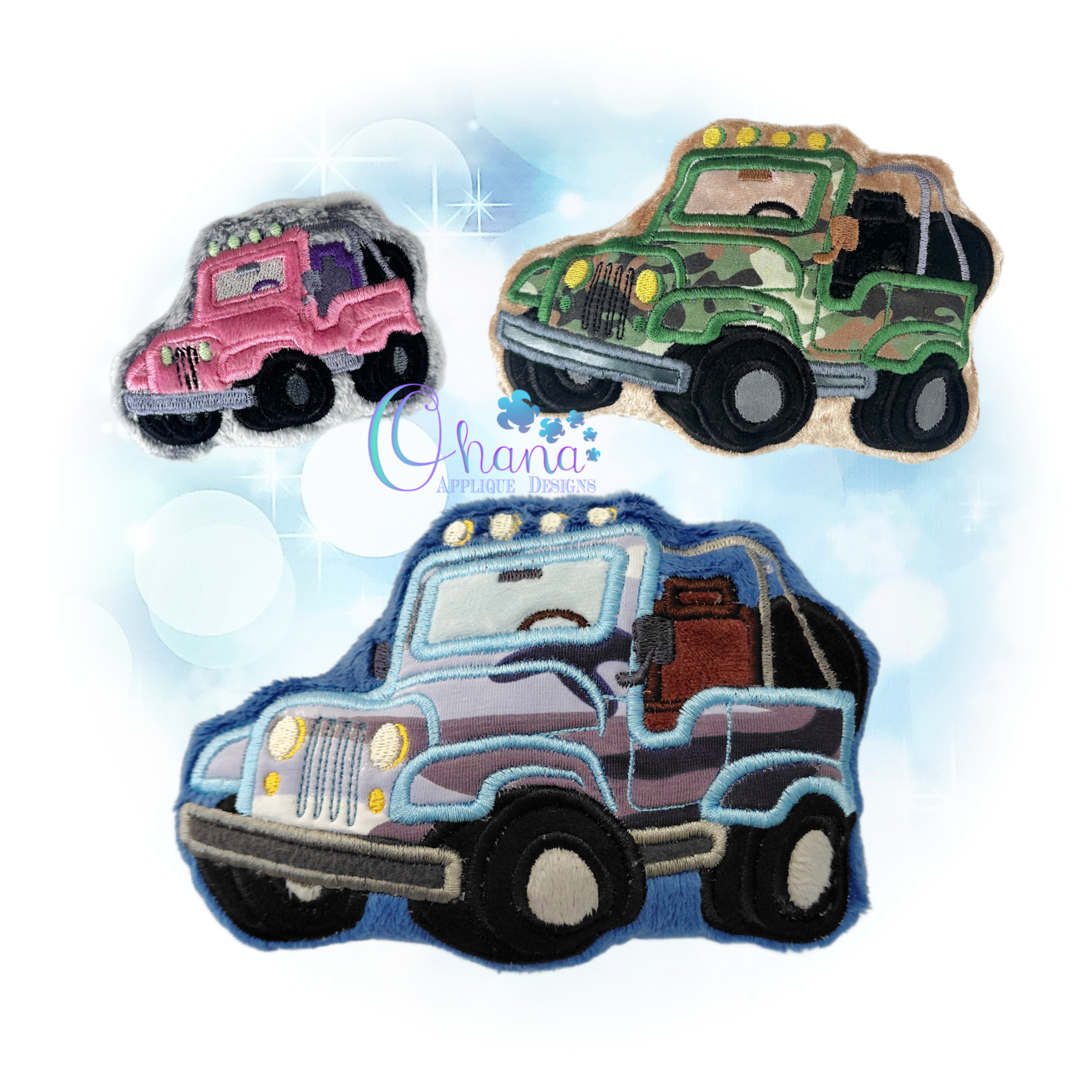 OAD 2606 Jeep Stuffie 2000 MD HK Jeep Stuffie Embroidery Design