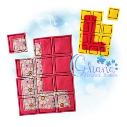 Letter L Puzzle Embroidery Design