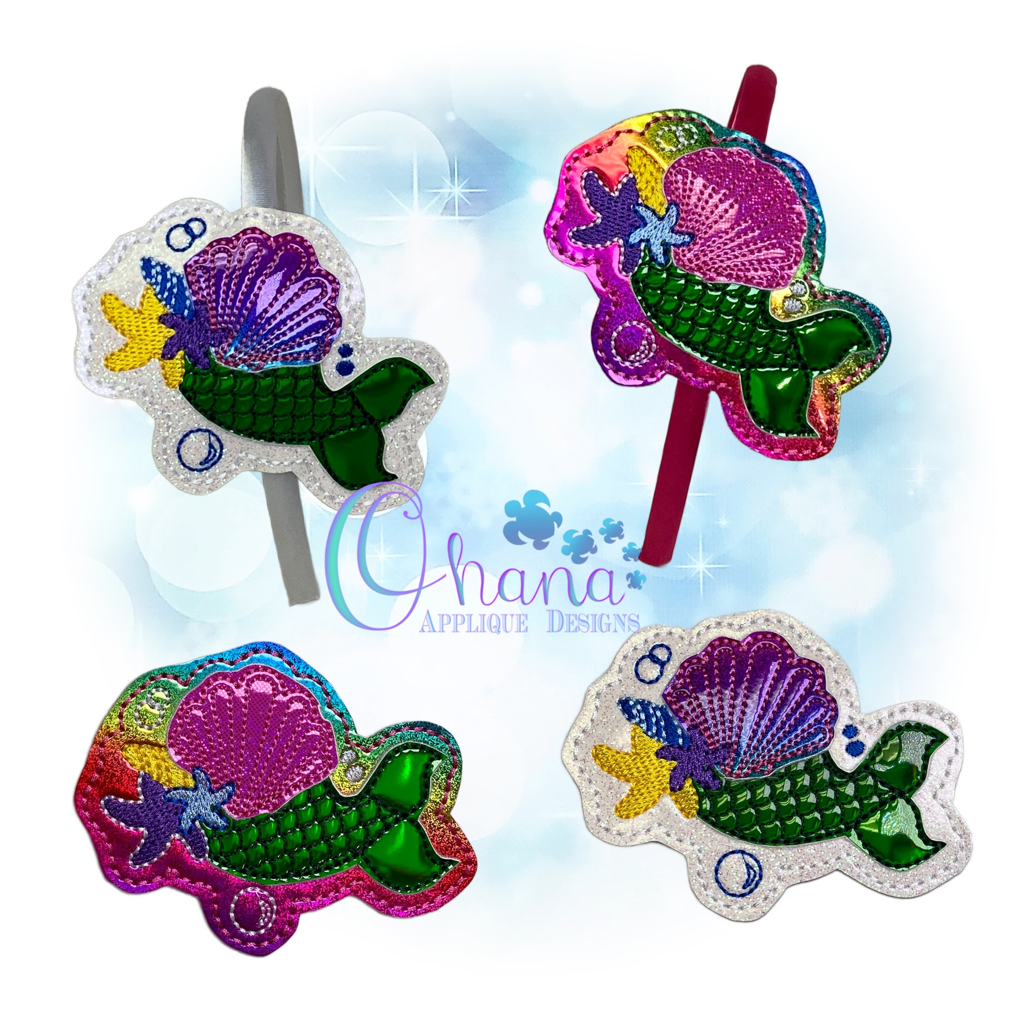 OAD 2606 Mermaid Tail T2 HBC 2000 AE Mermaid Tail Headband Cover