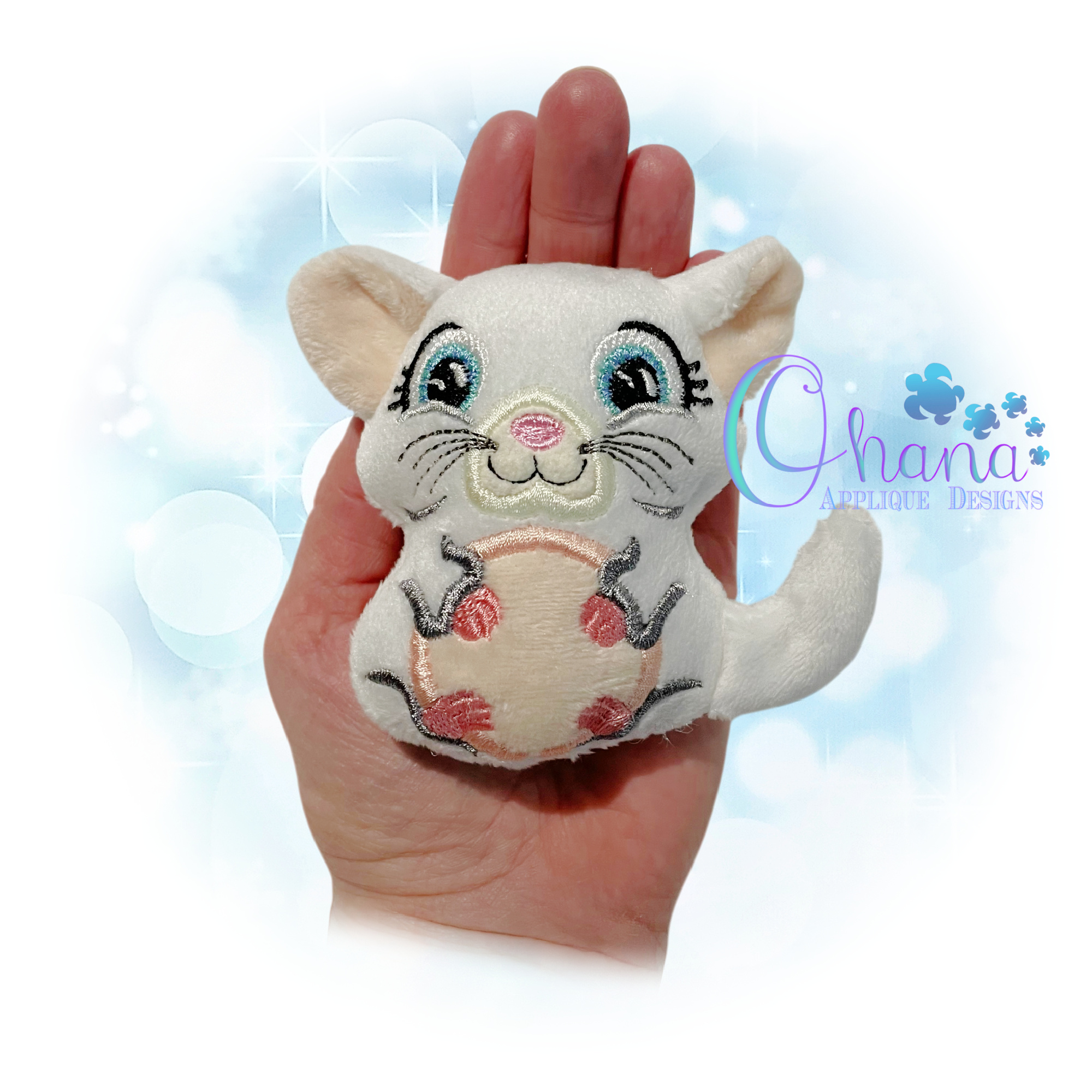 Pocket Chinchilla Stuffie Embroidery