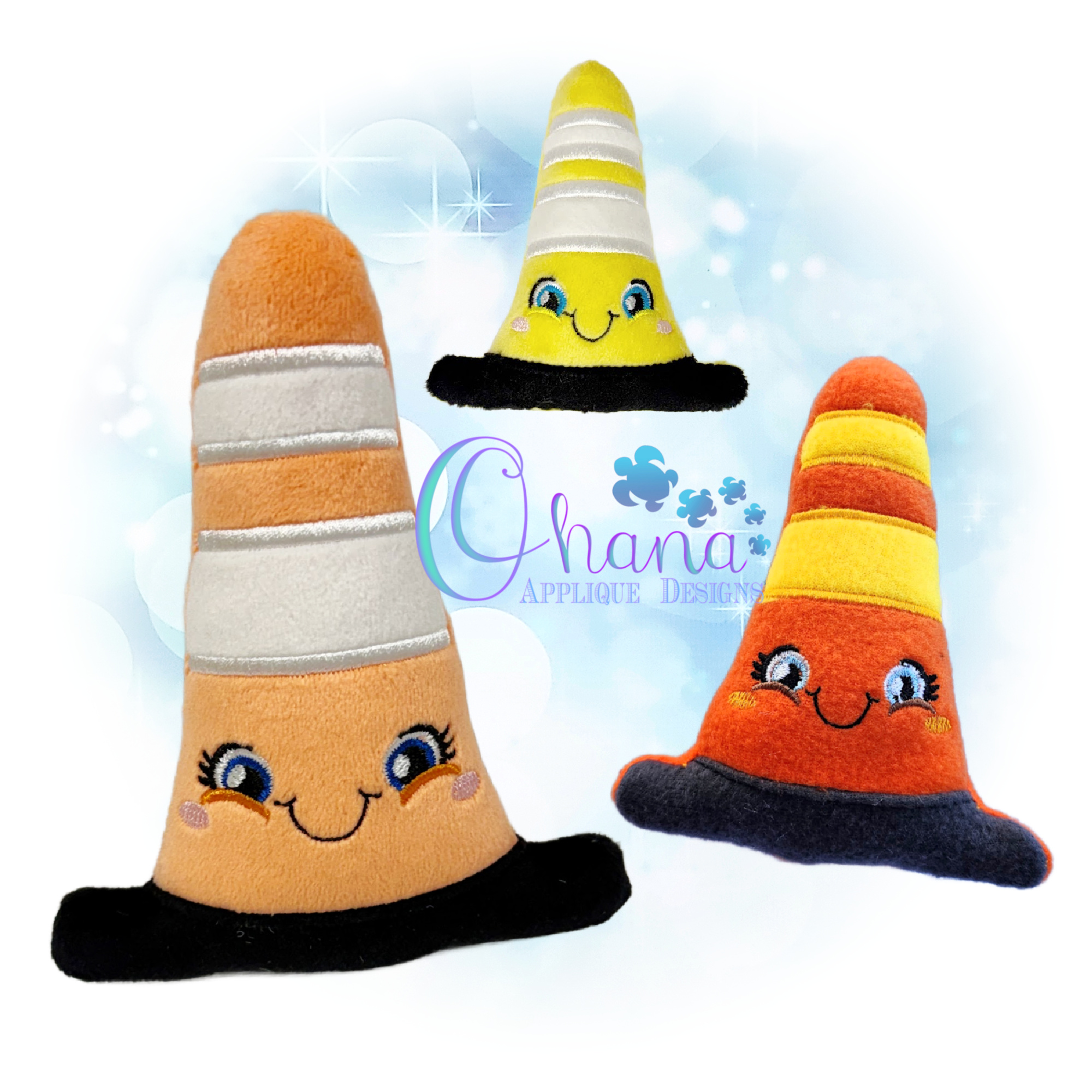 OAD 2606 Traffic Cone Stuffie 2000 LA RK Traffic Cone Stuffie Embroidery