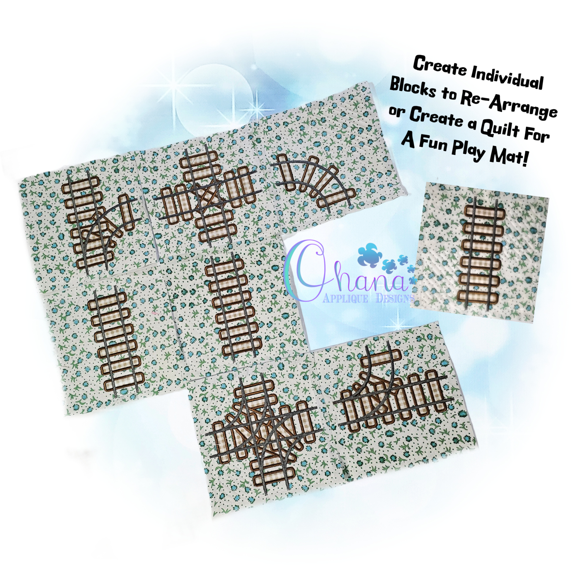 Train Track Quilt Blocks