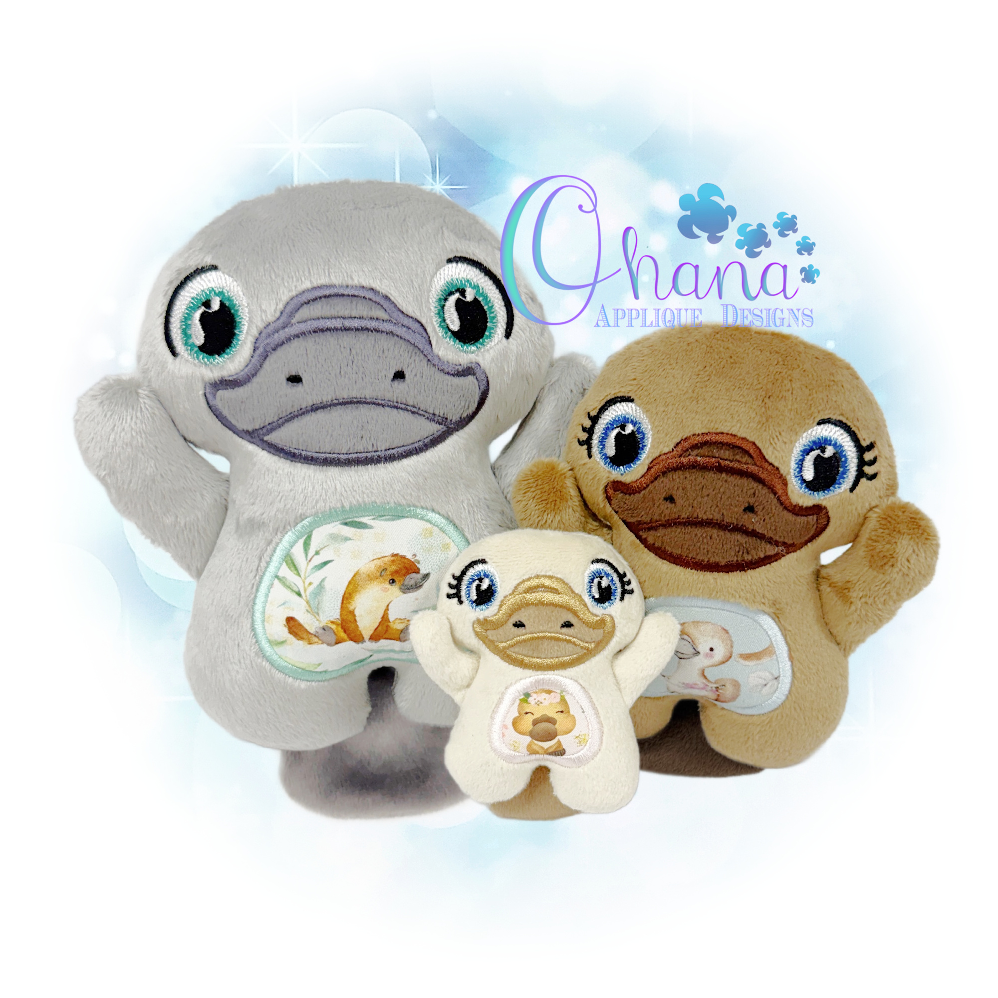 Huggable Platypus Stuffie Embroidery