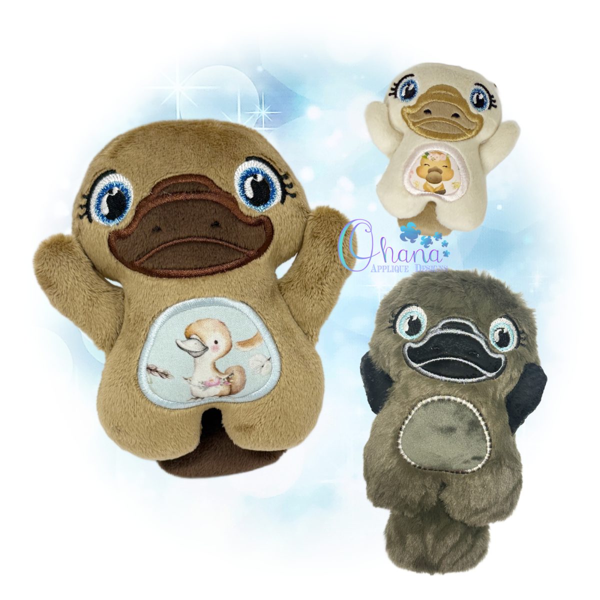 Huggable Platypus Stuffie Embroidery