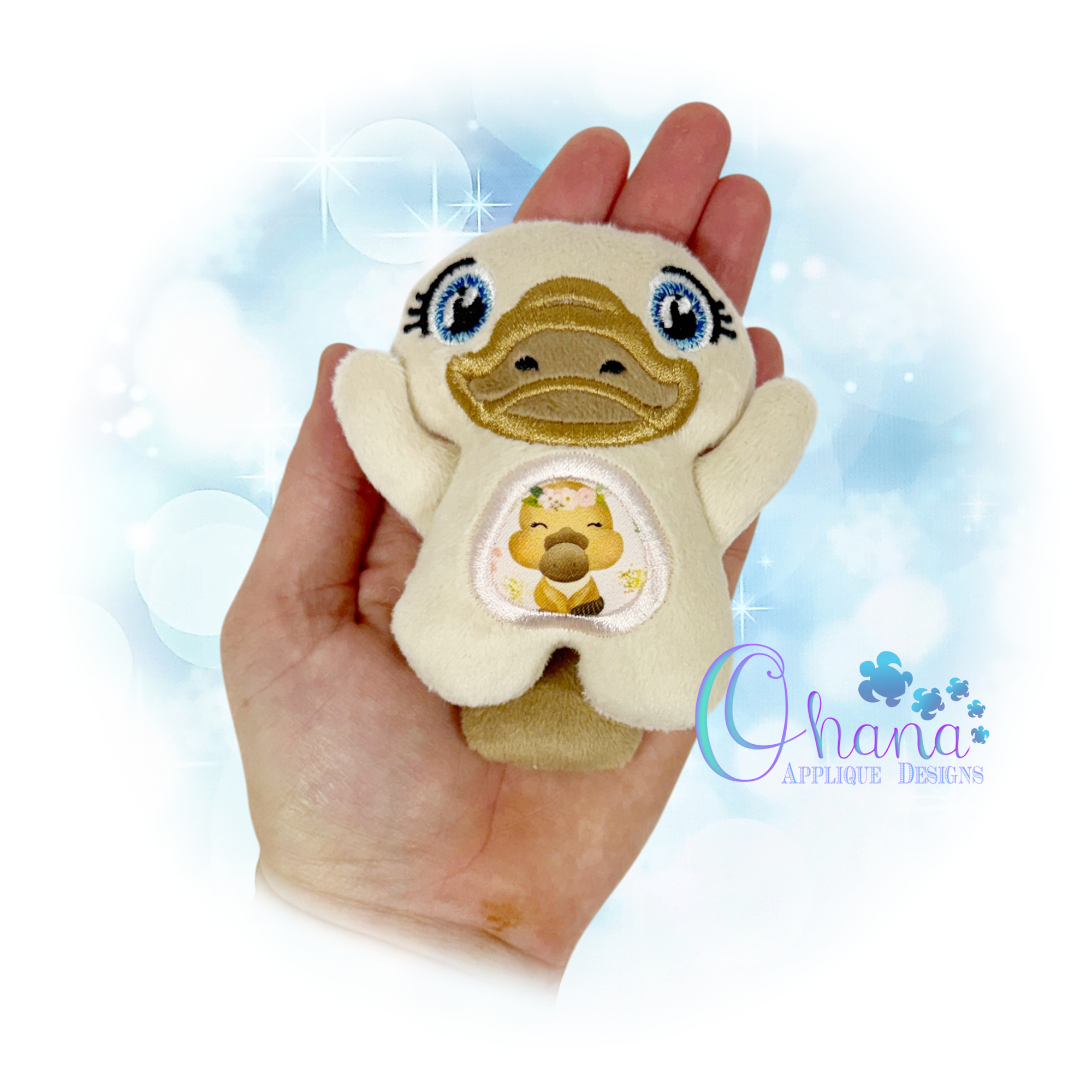 Huggable Platypus Stuffie Embroidery