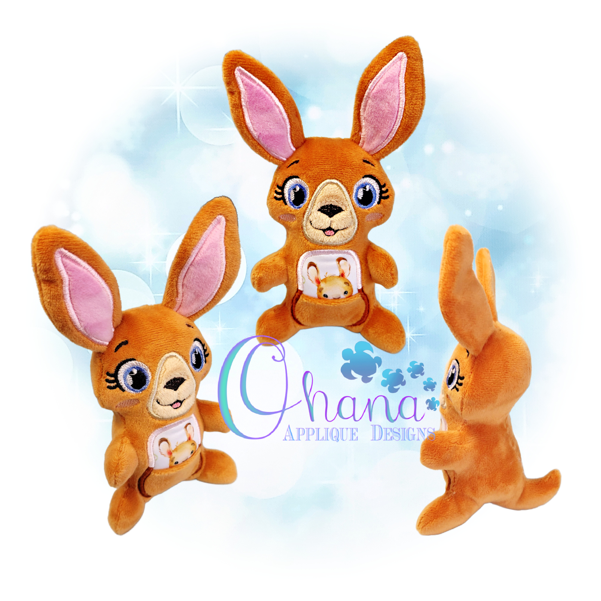 OAD 2607 Kangaroo LS Stuffie 2000 HK Kangaroo Little Sitter Stuffie