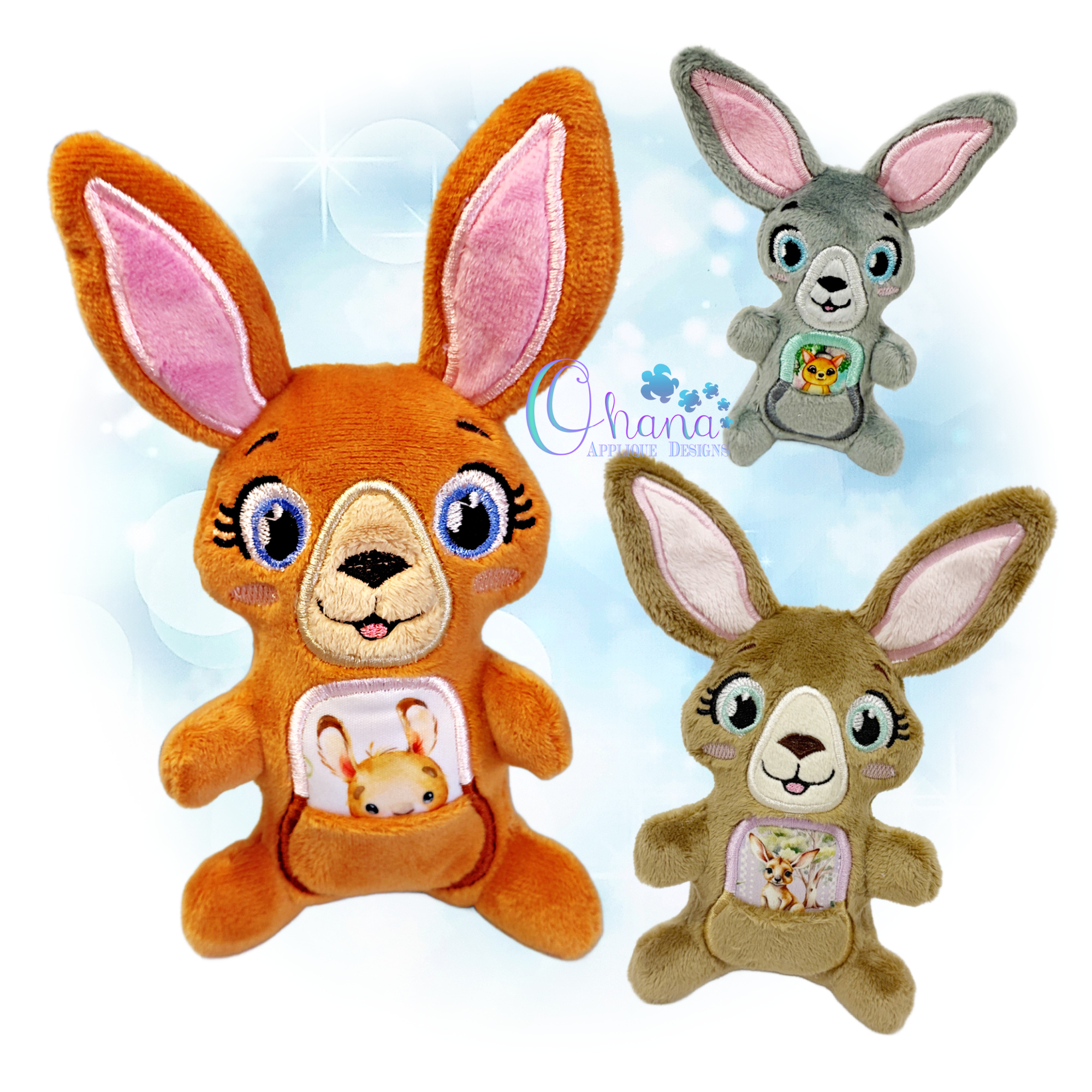 OAD 2607 Kangaroo LS Stuffie 2000 LA HK Kangaroo Little Sitter Stuffie