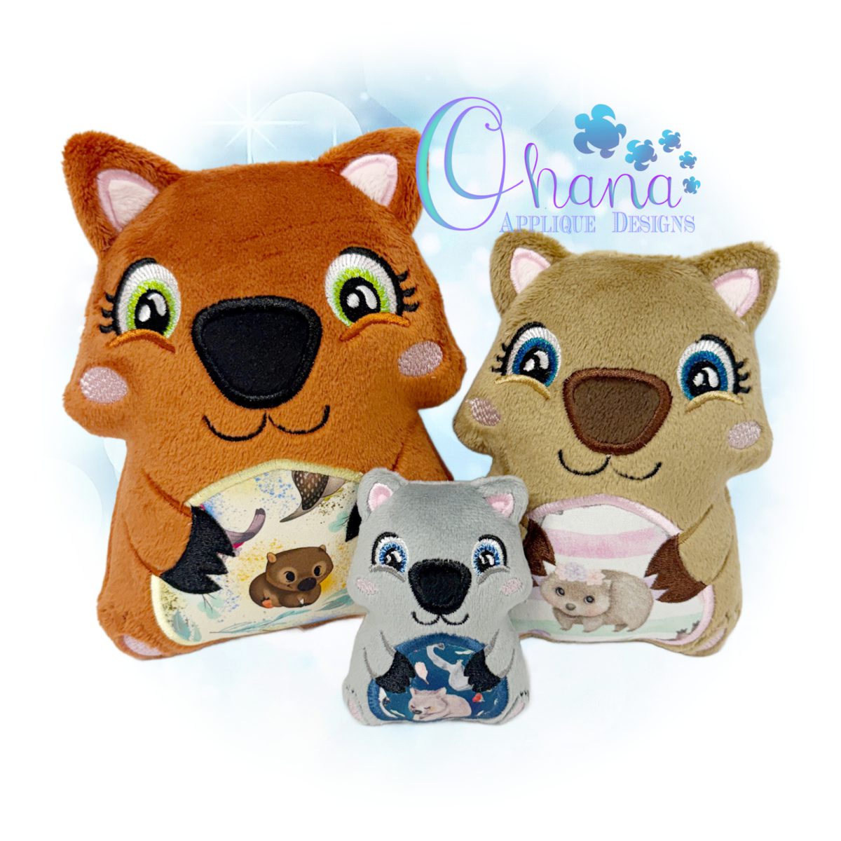 Pocket Wombat Stuffie Embroidery