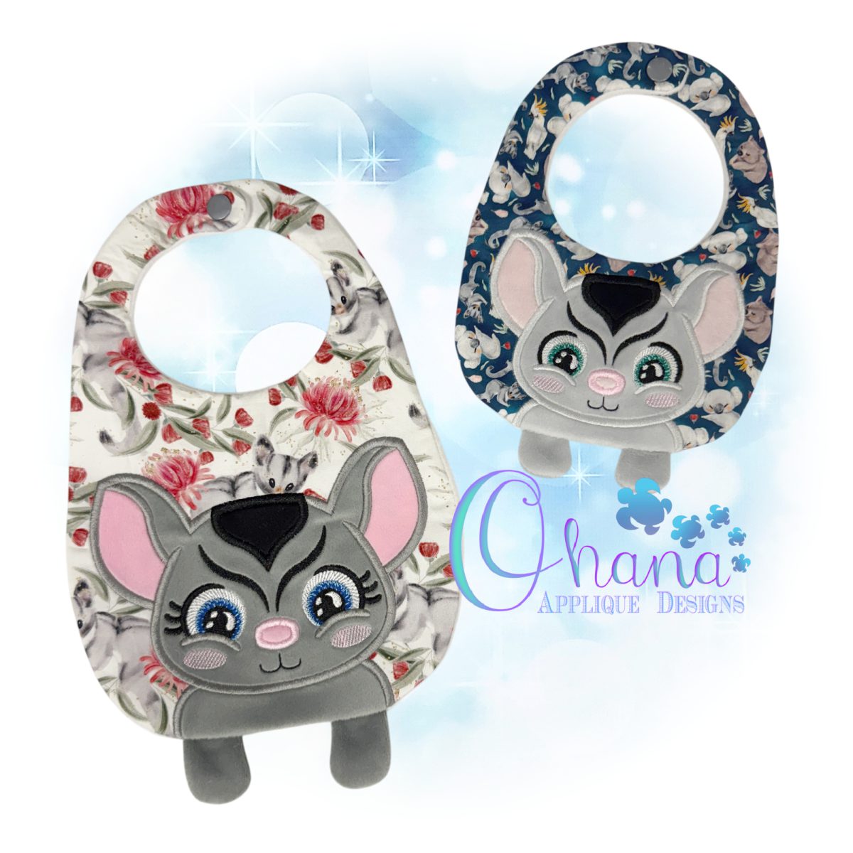 Sugar Glider Bib Embroidery