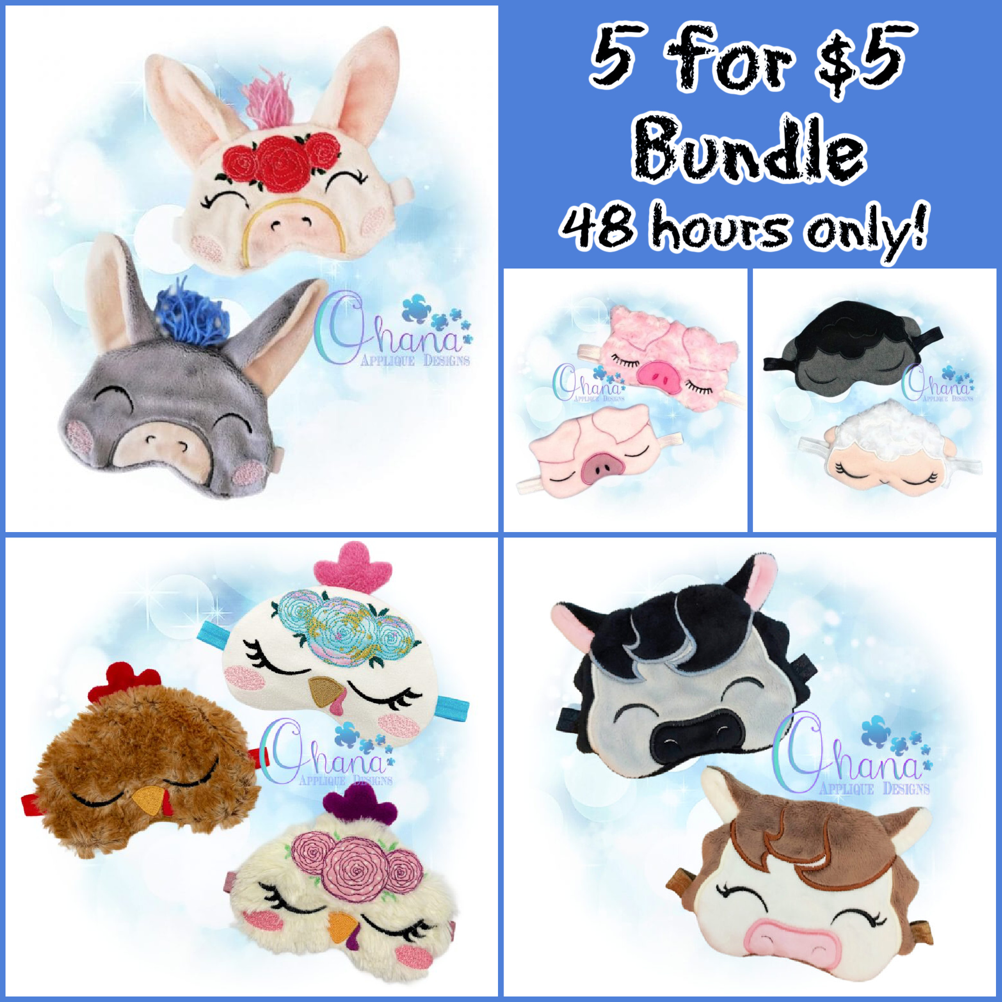 August 11th – Sleep Mask Bundle – 5 for $5