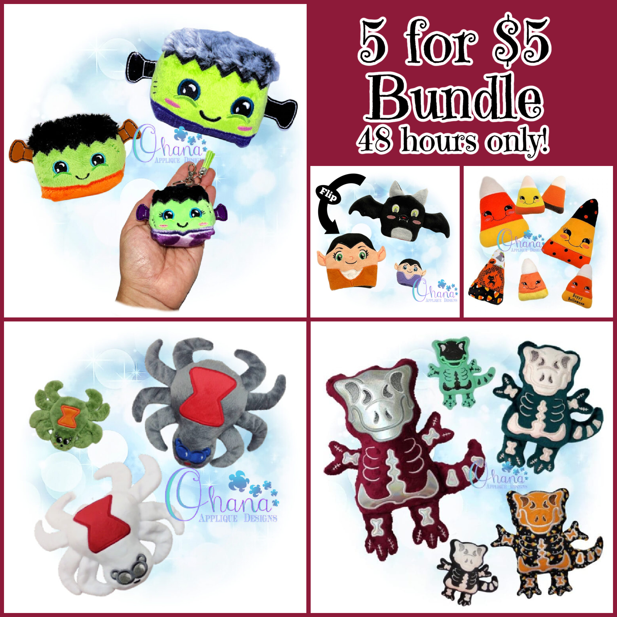 September 1st – Halloween Stuffie Bundle – 5 for $5