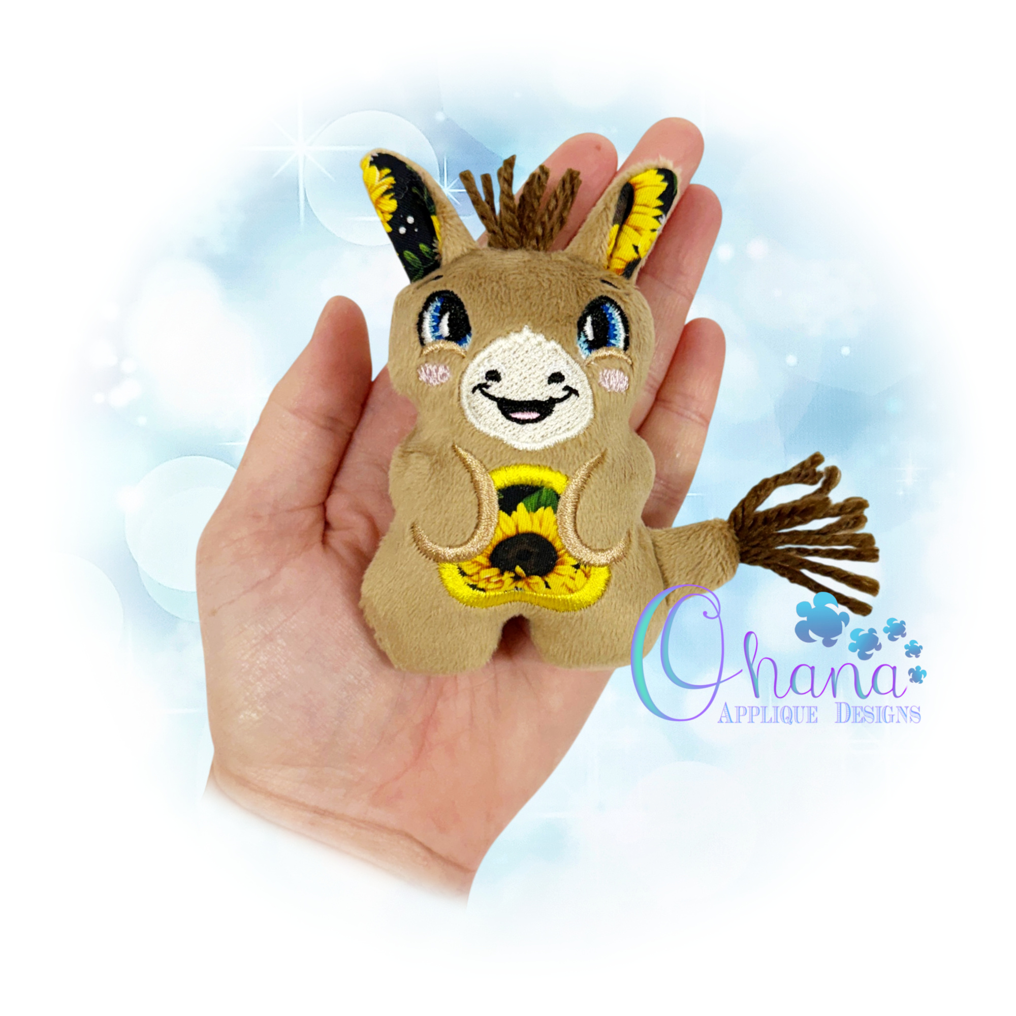 OAD 2608 Chubby Donkey Stuffie 44 2000 LA Chubby Donkey Stuffie Embroidery