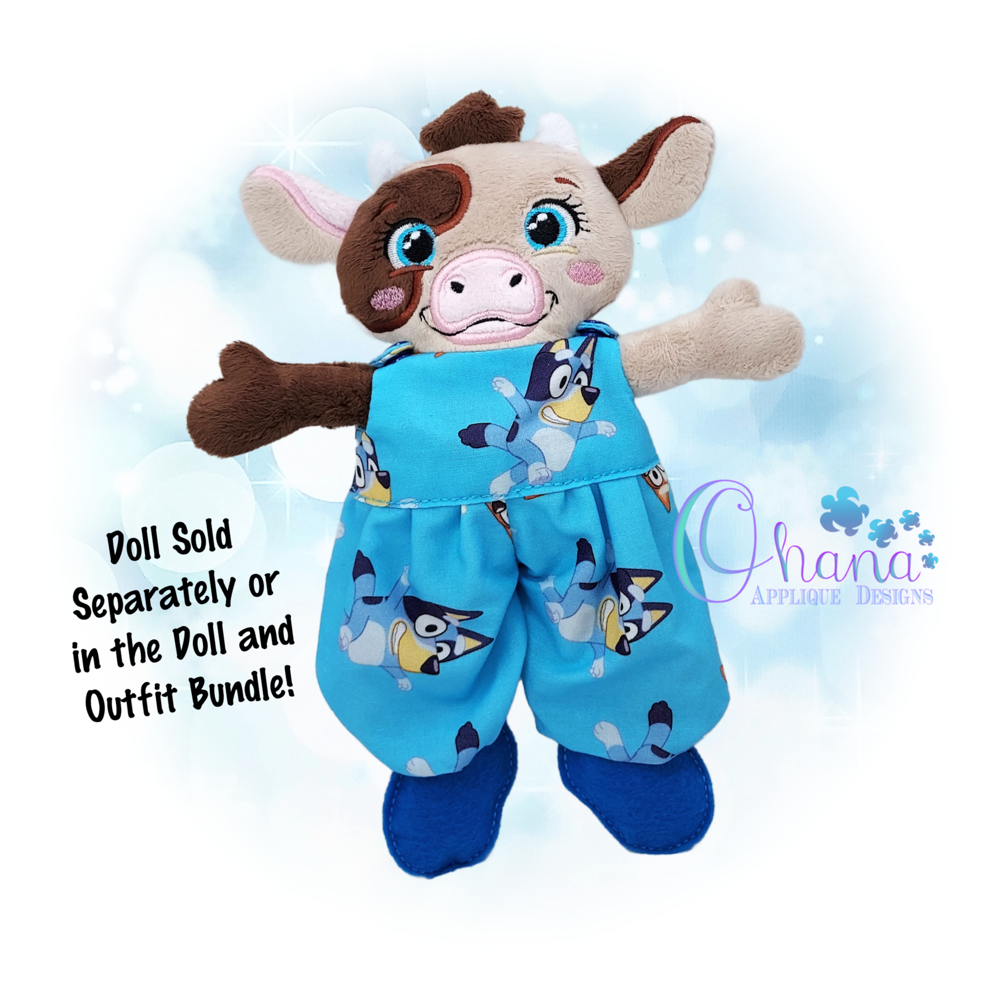 Cow Dress Up Doll Outfit *Doll Sold Separately*