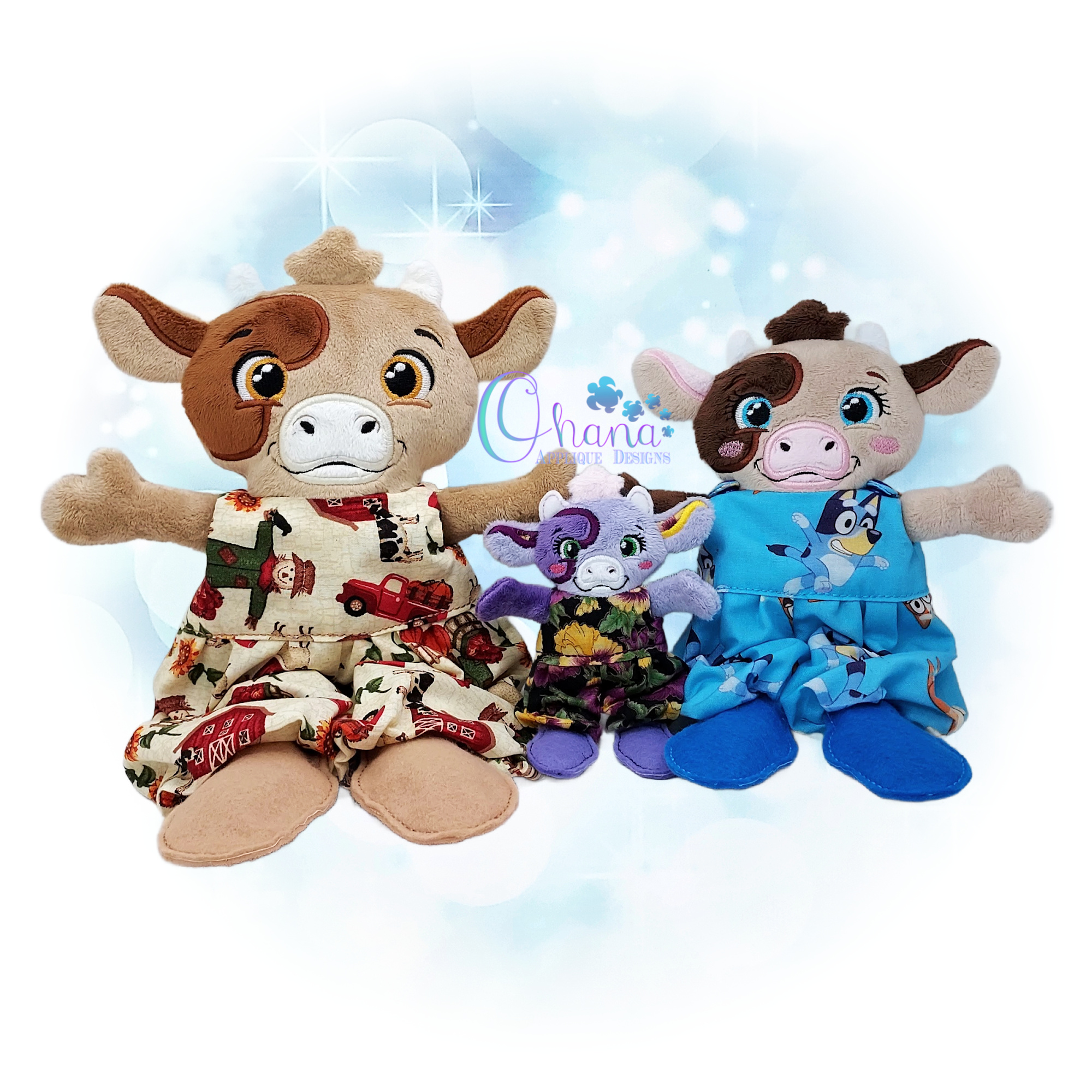 Cow Dress Up Doll and Outfit Bundle